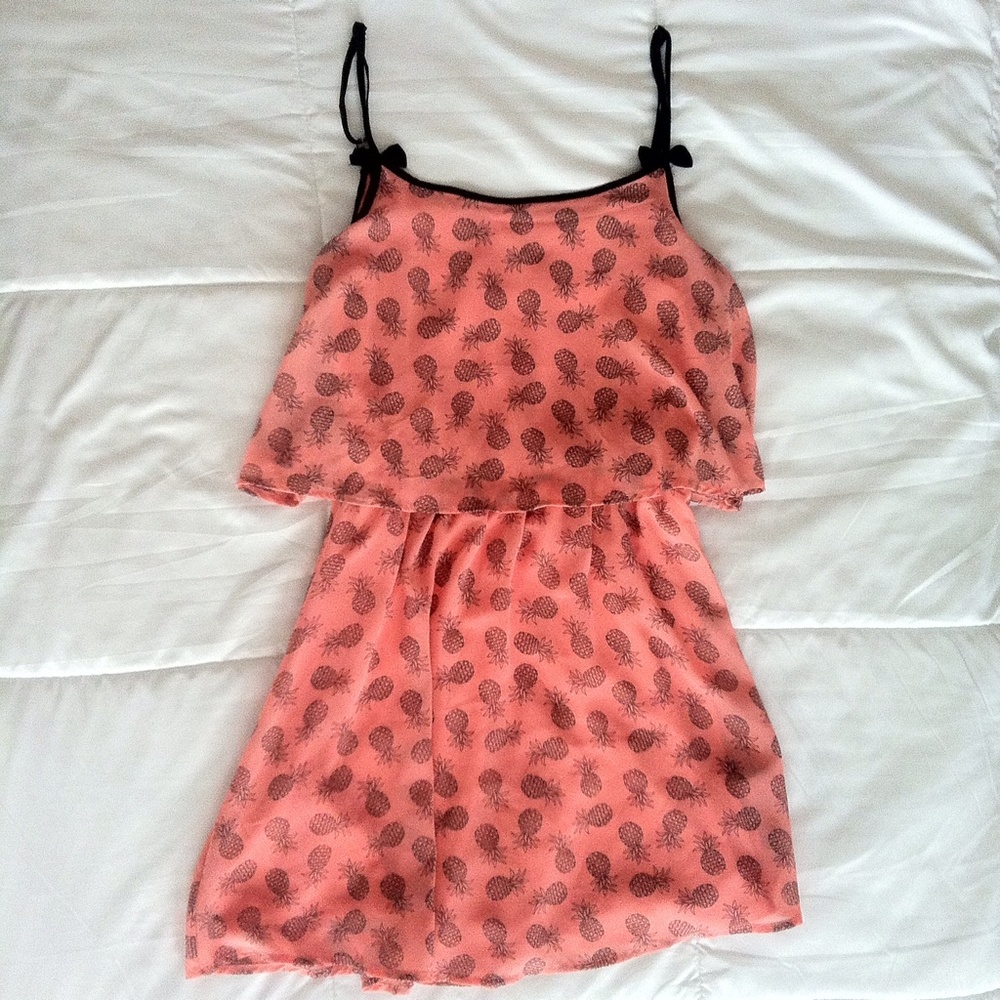 Coral Pineapple Dress